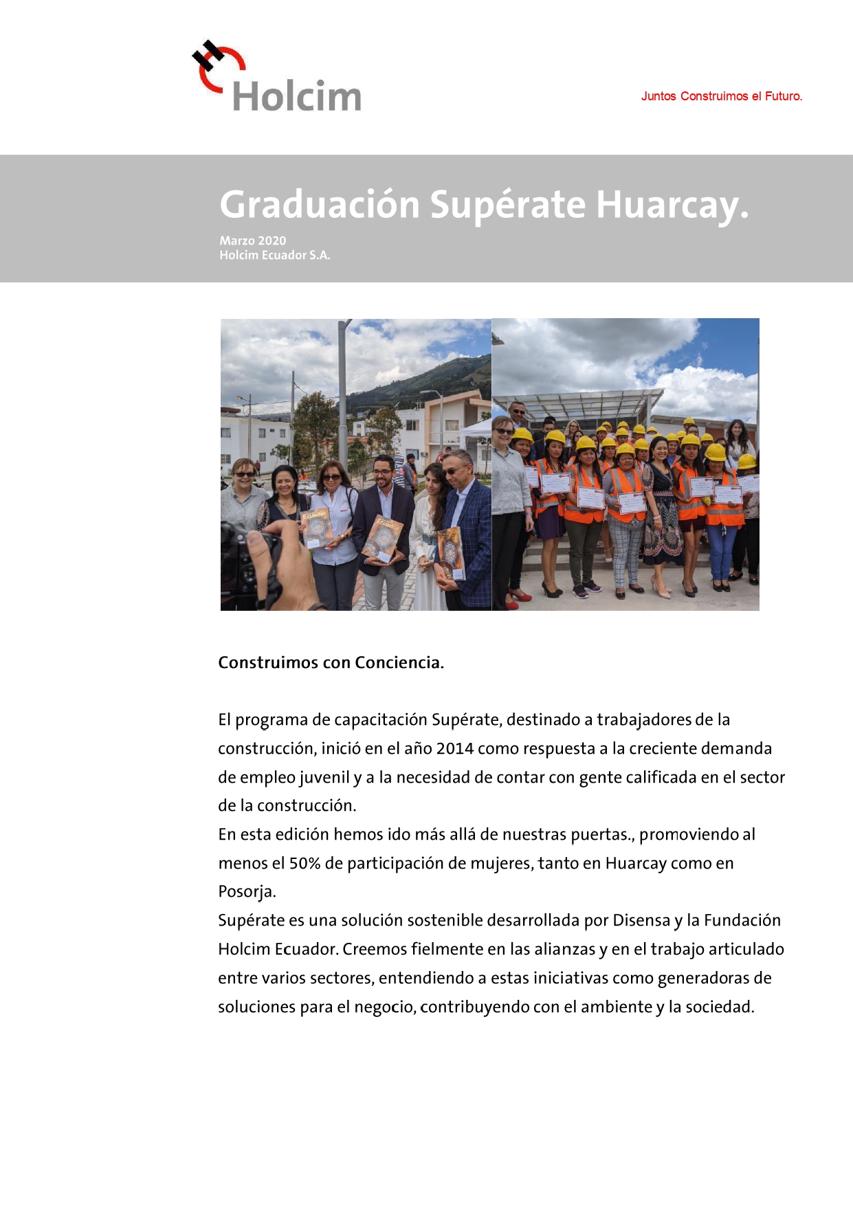 graduacion superate en huarcay