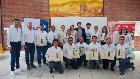 puntos verdes azules