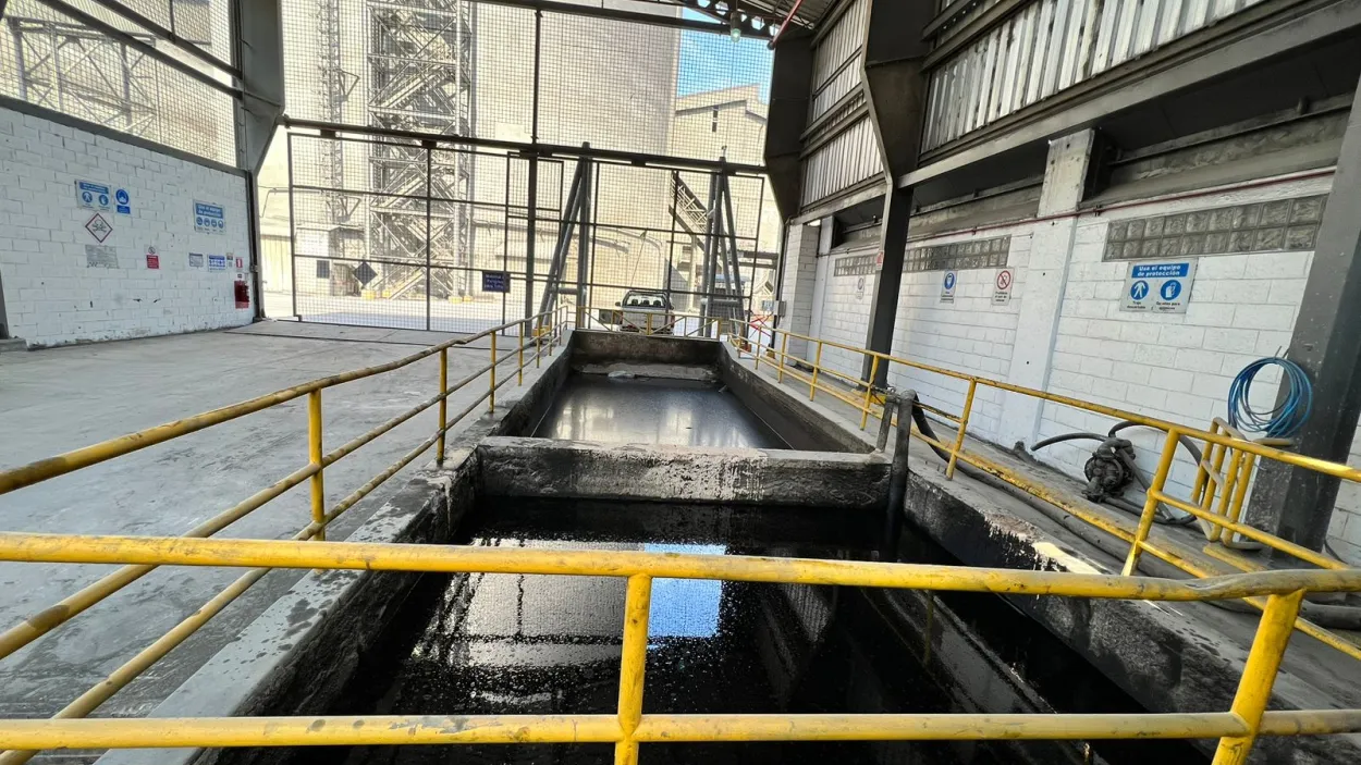 recepción de área de lodos